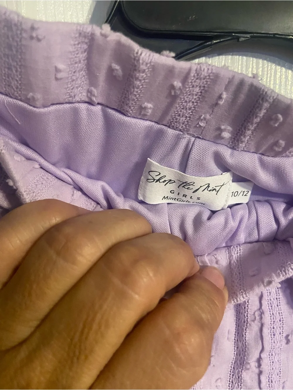 EUC Shop The Mint Girls Shirt & Skort Set Sz 10/12 Light Purple Short Sleeve